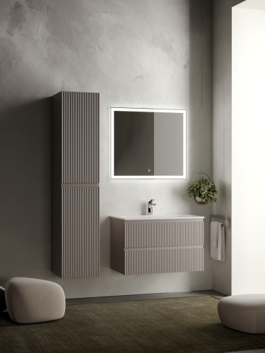 Тумба под раковину Sancos SNOB R SNR80SM 79х45х50 подвесная цвет бежевый - фото 3